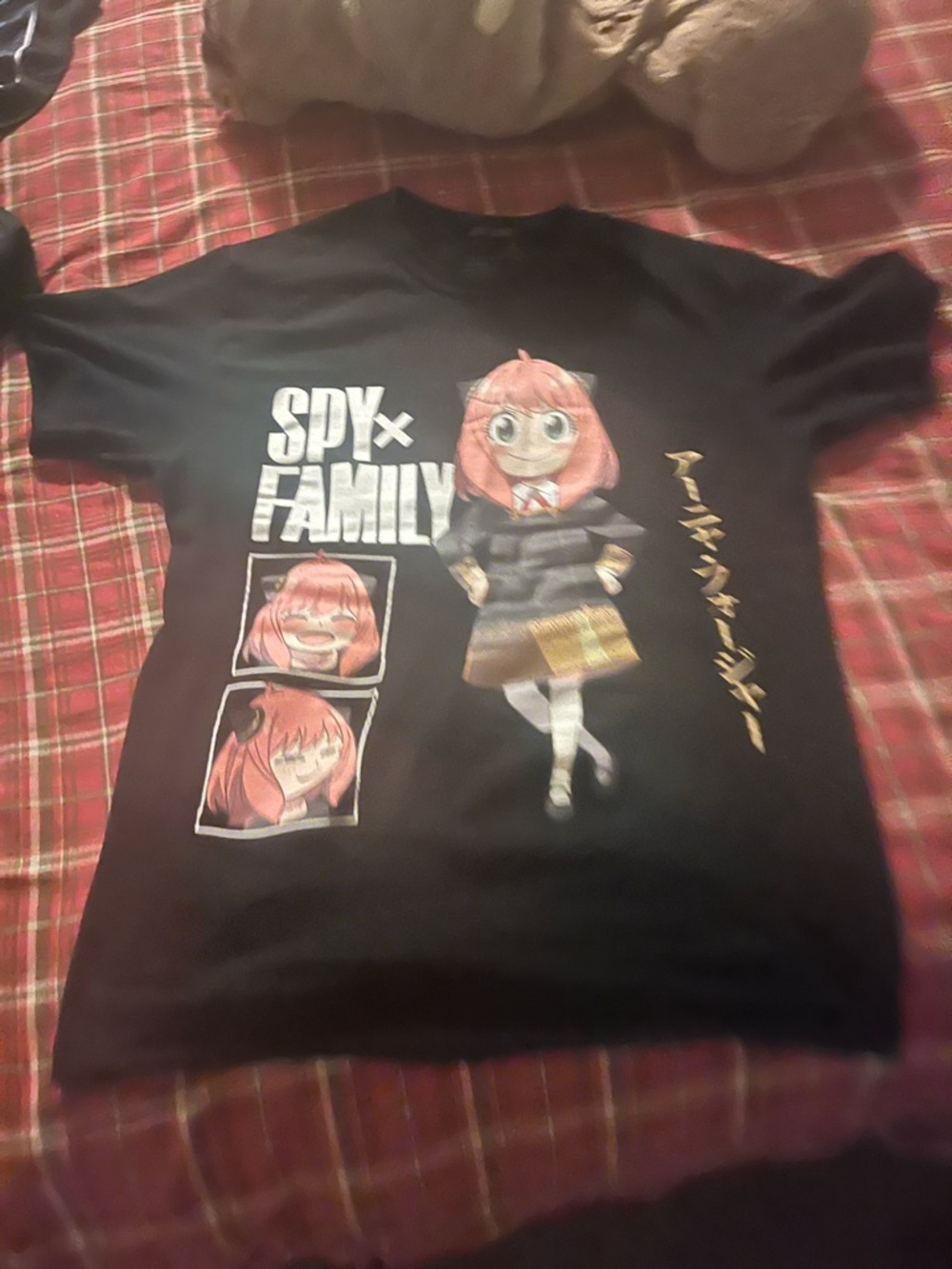 Men’s SPY×FAMILY Anya Black Graphic Tee